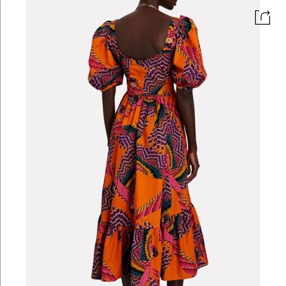 Farm Rio Macaw Puff-Sleeve Midi Dress - Picture 12 of 15